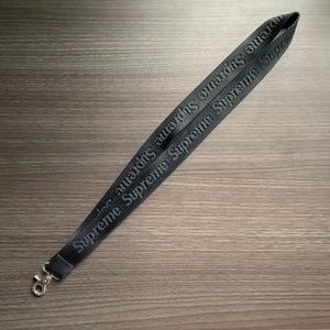 Black Supreme Nylon Lanyard